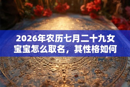 2026年农历七月二十九女宝宝怎么取名，其性格如何？