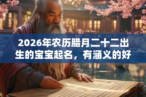 2026年农历腊月二十二出生的宝宝起名,有涵义的好名字推荐 2026年农历腊月二十二出生的宝宝起名,有涵义的好名字推荐