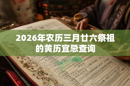 2026年农历三月廿六祭祖的黄历宜忌查询