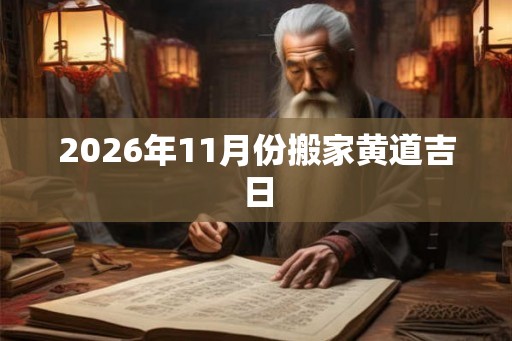 2026年11月份搬家黄道吉日