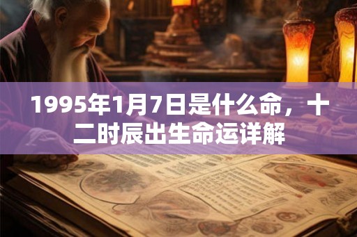 1995年1月7日是什么命，十二时辰出生命运详解