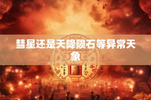 彗星还是天降陨石等异常天象