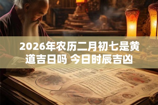 2026年农历二月初七是黄道吉日吗 今日时辰吉凶 2026年农历二月初七是黄道吉日吗 今日时辰吉凶