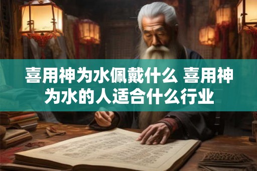 喜用神为水佩戴什么 喜用神为水的人适合什么行业