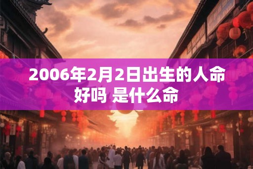 2006年2月2日出生的人命好吗 是什么命