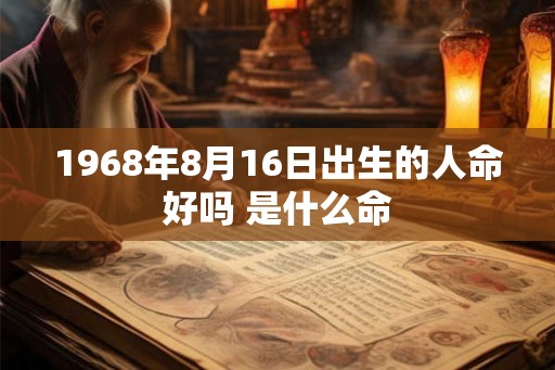1968年8月16日出生的人命好吗 是什么命