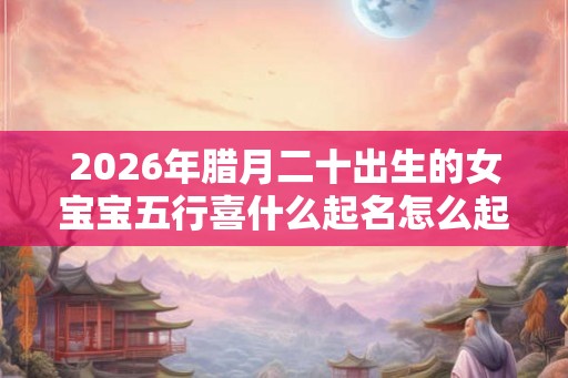 2026年腊月二十出生的女宝宝五行喜什么起名怎么起