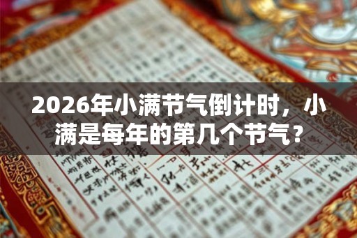2026年小满节气倒计时，小满是每年的第几个节气？