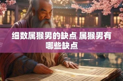 细数属猴男的缺点 属猴男有哪些缺点