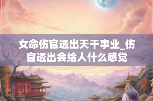 女命伤官透出天干事业_伤官透出会给人什么感觉