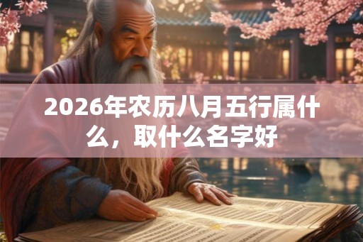 2026年农历八月五行属什么，取什么名字好