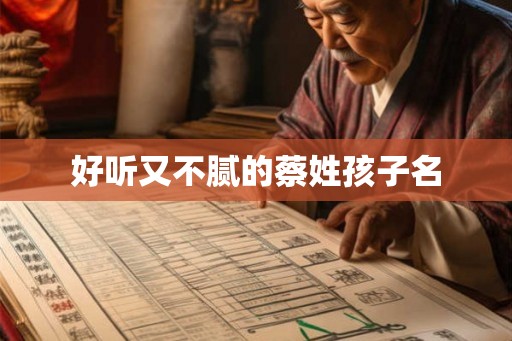 好听又不腻的蔡姓孩子名
