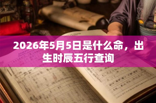 2026年5月5日是什么命，出生时辰五行查询