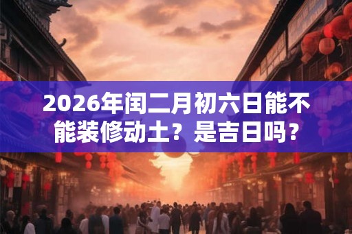 2026年闰二月初六日能不能装修动土？是吉日吗？