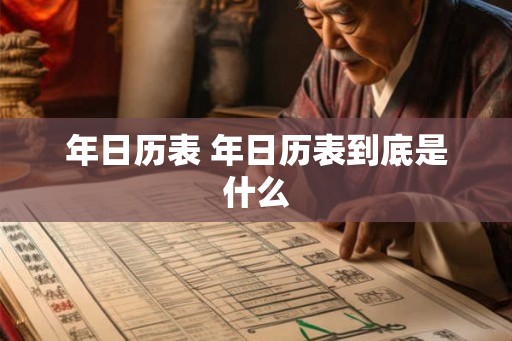 年日历表 年日历表到底是什么