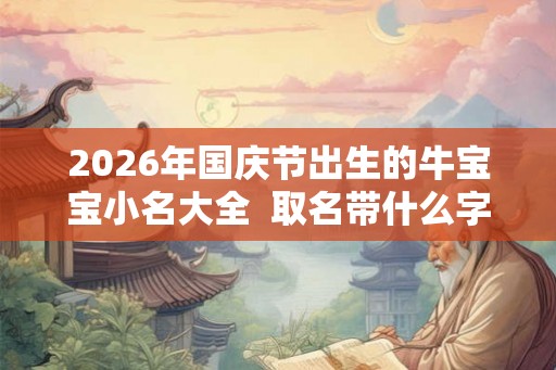 2026年国庆节出生的牛宝宝小名大全  取名带什么字好
