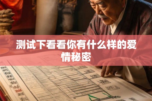 测试下看看你有什么样的爱情秘密