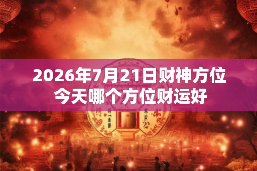 2026年7月21日财神方位 今天哪个方位财运好