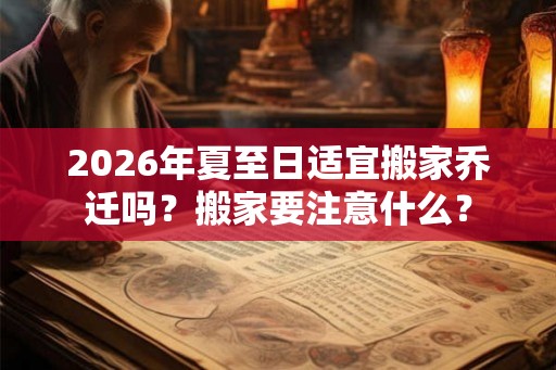 2026年夏至日适宜搬家乔迁吗?搬家要注意什么? 2026年夏至日适宜搬家乔迁吗?搬家要注意什么?