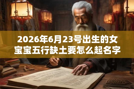 2026年6月23号出生的女宝宝五行缺土要怎么起名字