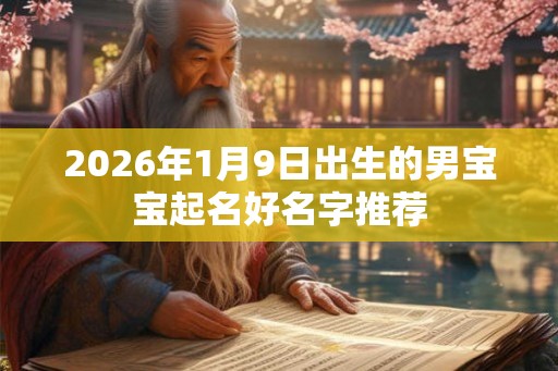 2026年1月9日出生的男宝宝起名好名字推荐