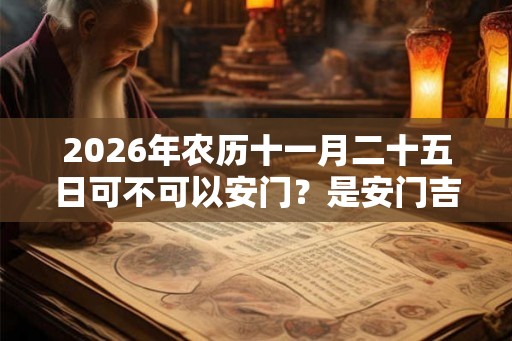 2026年农历十一月二十五日可不可以安门？是安门吉日吗？