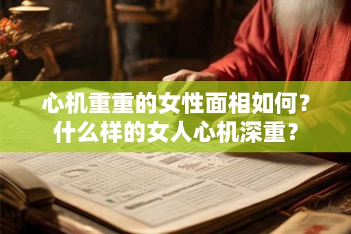 心机重重的女性面相如何？什么样的女人心机深重？