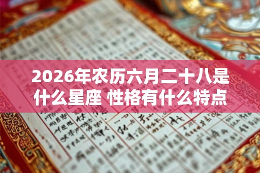 2026年农历六月二十八是什么星座 性格有什么特点