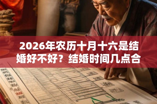 2026年农历十月十六是结婚好不好？结婚时间几点合适？