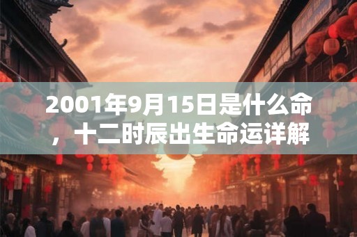 2001年9月15日是什么命，十二时辰出生命运详解