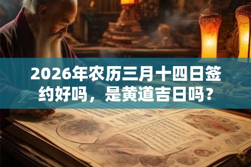 2026年农历三月十四日签约好吗，是黄道吉日吗？