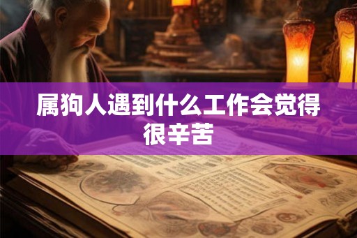 属狗人遇到什么工作会觉得很辛苦