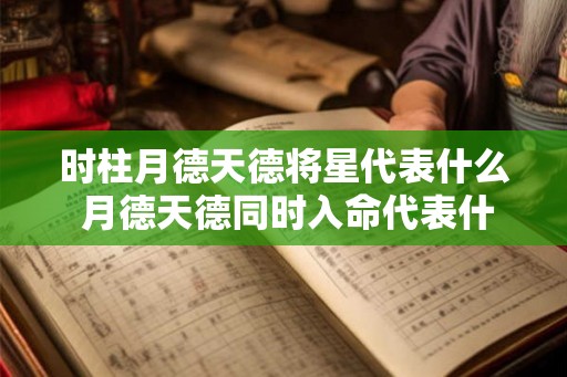 时柱月德天德将星代表什么 月德天德同时入命代表什么