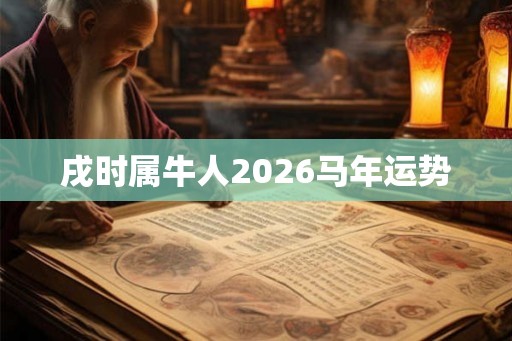 戌时属牛人2026马年运势