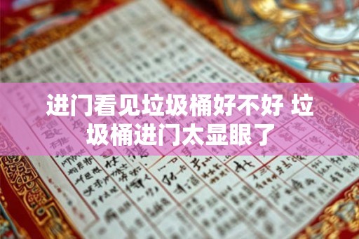 进门看见垃圾桶好不好 垃圾桶进门太显眼了