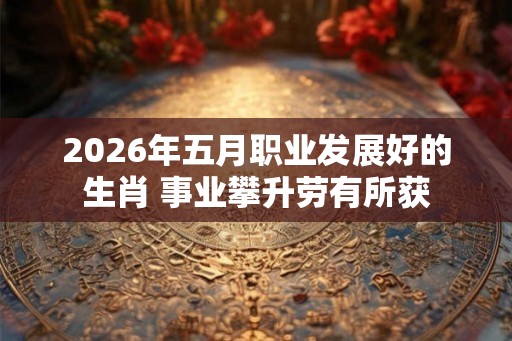 2026年五月职业发展好的生肖 事业攀升劳有所获 2026年五月职业发展好的生肖 事业攀升劳有所获