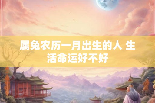 属兔农历一月出生的人 生活命运好不好