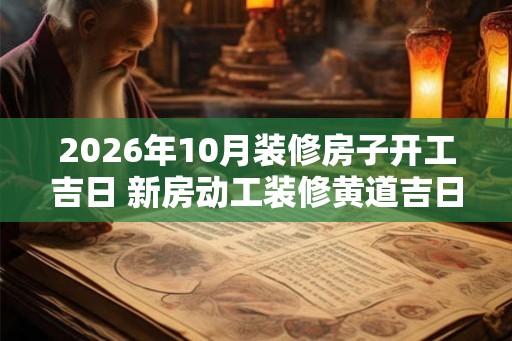 2026年10月装修房子开工吉日 新房动工装修黄道吉日