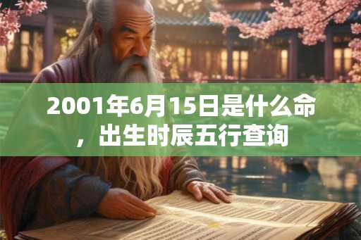 2001年6月15日是什么命，出生时辰五行查询