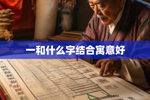 一和什么字结合寓意好