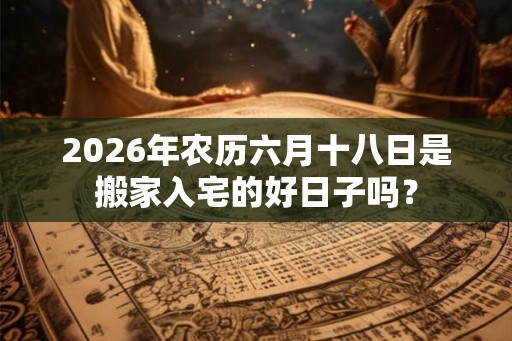 2026年农历六月十八日是搬家入宅的好日子吗？
