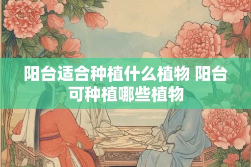 阳台适合种植什么植物 阳台可种植哪些植物