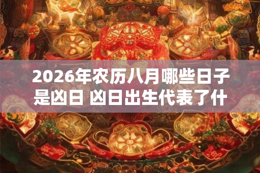 2026年农历八月哪些日子是凶日 凶日出生代表了什么