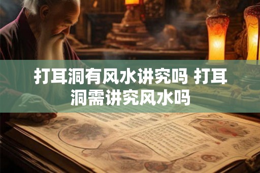 打耳洞有风水讲究吗 打耳洞需讲究风水吗