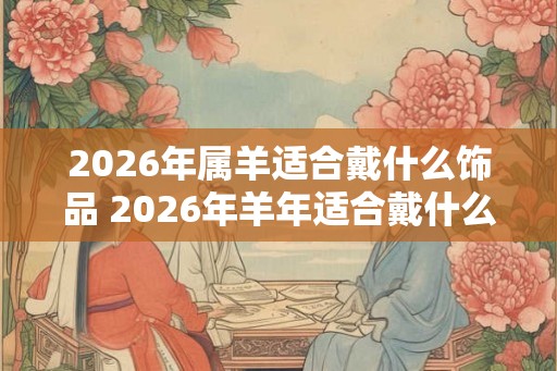 2026年属羊适合戴什么饰品 2026年羊年适合戴什么饰品
