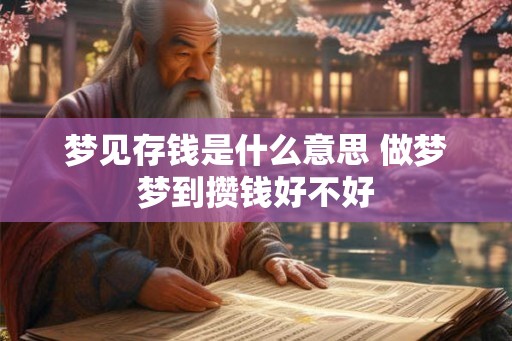 梦见存钱是什么意思 做梦梦到攒钱好不好