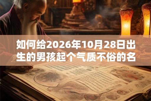 如何给2026年10月28日出生的男孩起个气质不俗的名字