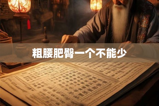 粗腰肥臀一个不能少