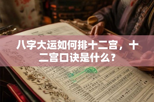 八字大运如何排十二宫，十二宫口诀是什么？