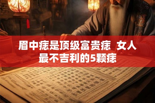 眉中痣是顶级富贵痣  女人最不吉利的5颗痣